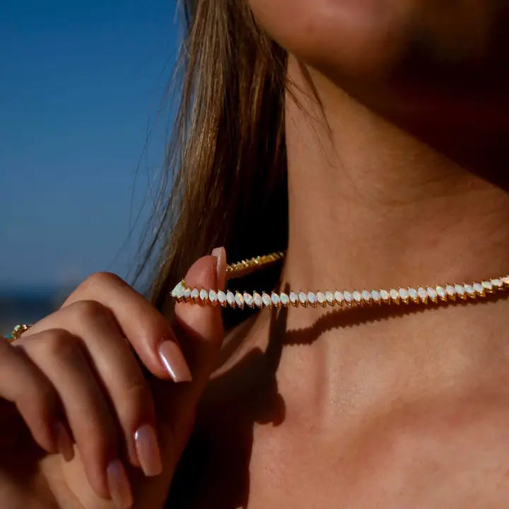 Opal Fiare Tennis Necklace