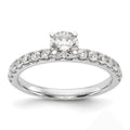 14K White Gold Lab-Created Diamond Solitaire Engagement Ring